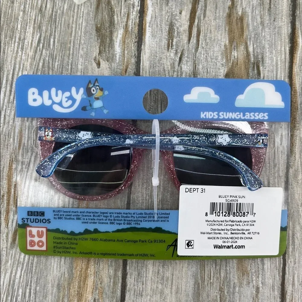 Bluey Kids Sunglasses Set - Blue and Purple